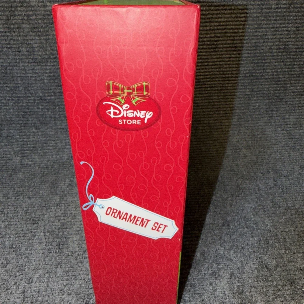 Disney Store Mickey Mouse & Friends 6 Cube Gift Box Ornament Set RARE